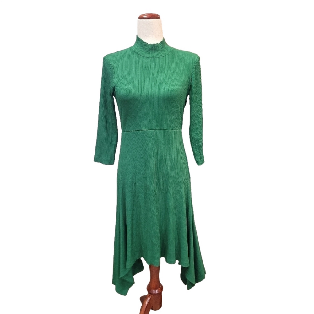 Anthropologie Green Midi Dress